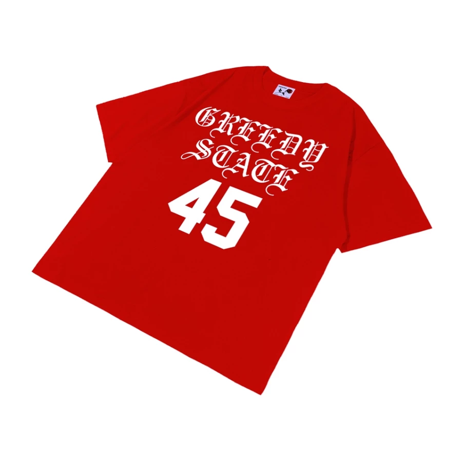 Greedy Dust 'State 45' Red T-Shirt - Image 1